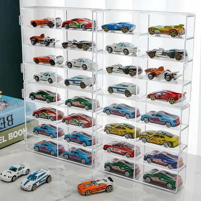 Hot 164 Scale Matchbox Wheels Toy Car Display Case 4PCS(32 Slots), Clear