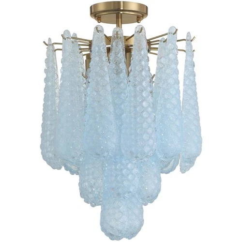 Crystorama OLL-6004-AG-BL_CEILING Ollie Semi-Flush Mount Aged Brass - Picture 2 of 8