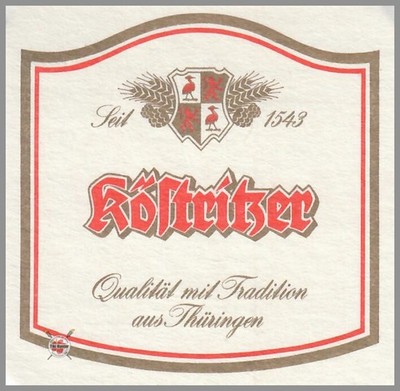 Beer Coaster - Kostritzer Brewery #2 - Schwarzbier - 9 Pack