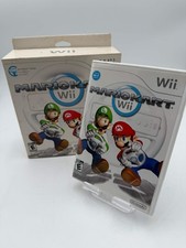 Wii Mario Kart Wii Used with Box and Racing Wheel Excellent Condition