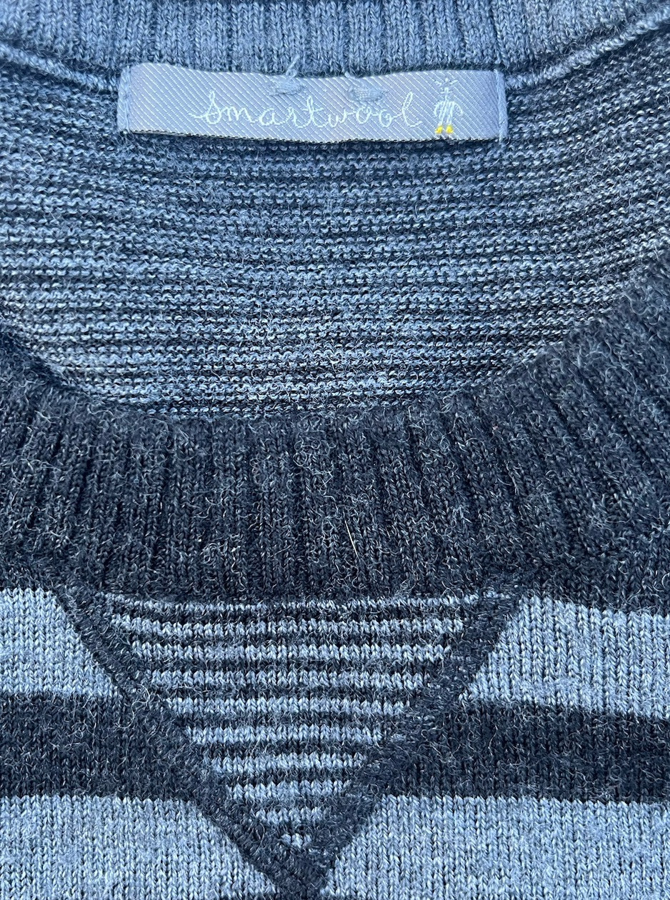 Smartwool Merino Wool Blend Crew Neck Sweater Size XL Striped Quality! image 2