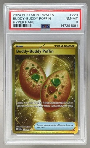 147291091 Buddy-Buddy Poffin 2024 Pokemon Twilight Masquerade #223 PSA 8