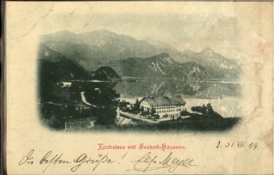 Kochel See Seehof Häusern x 1899