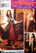 Simplicity 5359 Gypsy, Harem, Medieval, and Belly Dancing Costume Sz 6-12 FF