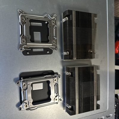 #ad Lot of 2 Supermicro 1U Passive Heat Sink LGA2011 Socket Screw SNK P0047PWW Base $29.99