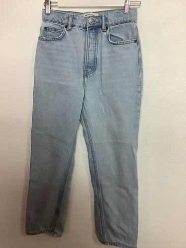 Reformation Cynthia Alien High Rise Straight Damenjeans 24 x 24 blau helle Waschung - Bild 2 von 16