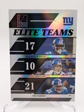 💥 2006 Donruss Elite Teams Black #/1000 Plaxico Burress Eli Manning Tiki Barber