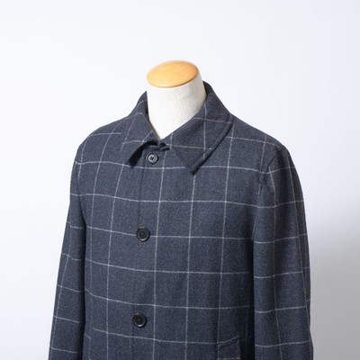 United Arrows Chester Coat Loro Piana Storm System Gray Graph Check 98cm