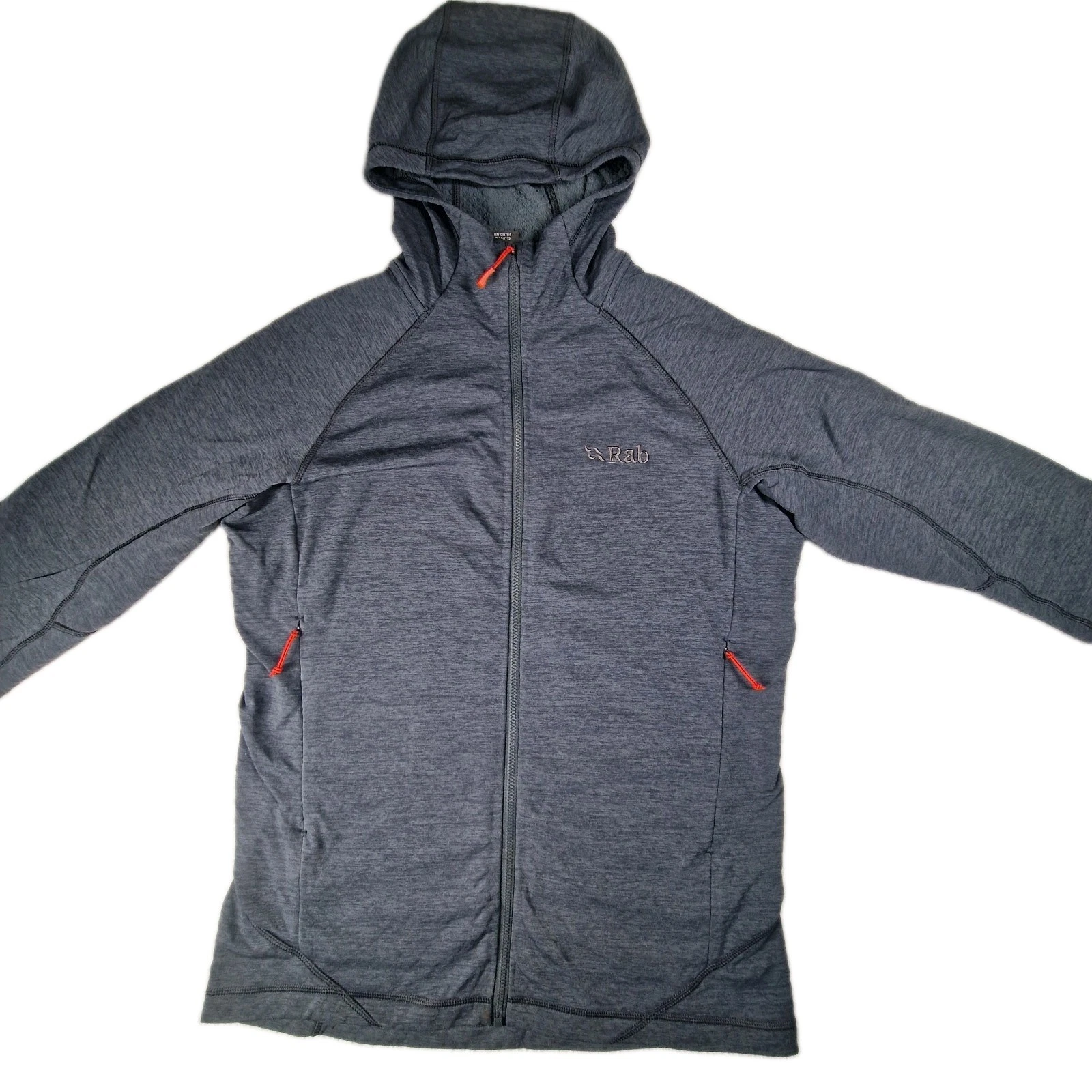 Rab Nexus Thermic Hooded Fleece Jacket Grey Full Zip Men's Medium M Hiking Light