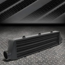 Full Aluminum Turbo 27.25x7x2.75tubefin Fmic Front Mount Intercooler Black