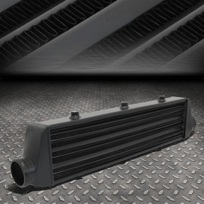 FULL ALUMINUM TURBO 27.25''x7''x2.75''TUBE&FIN FMIC FRONT MOUNT INTERCOOLER BLACK