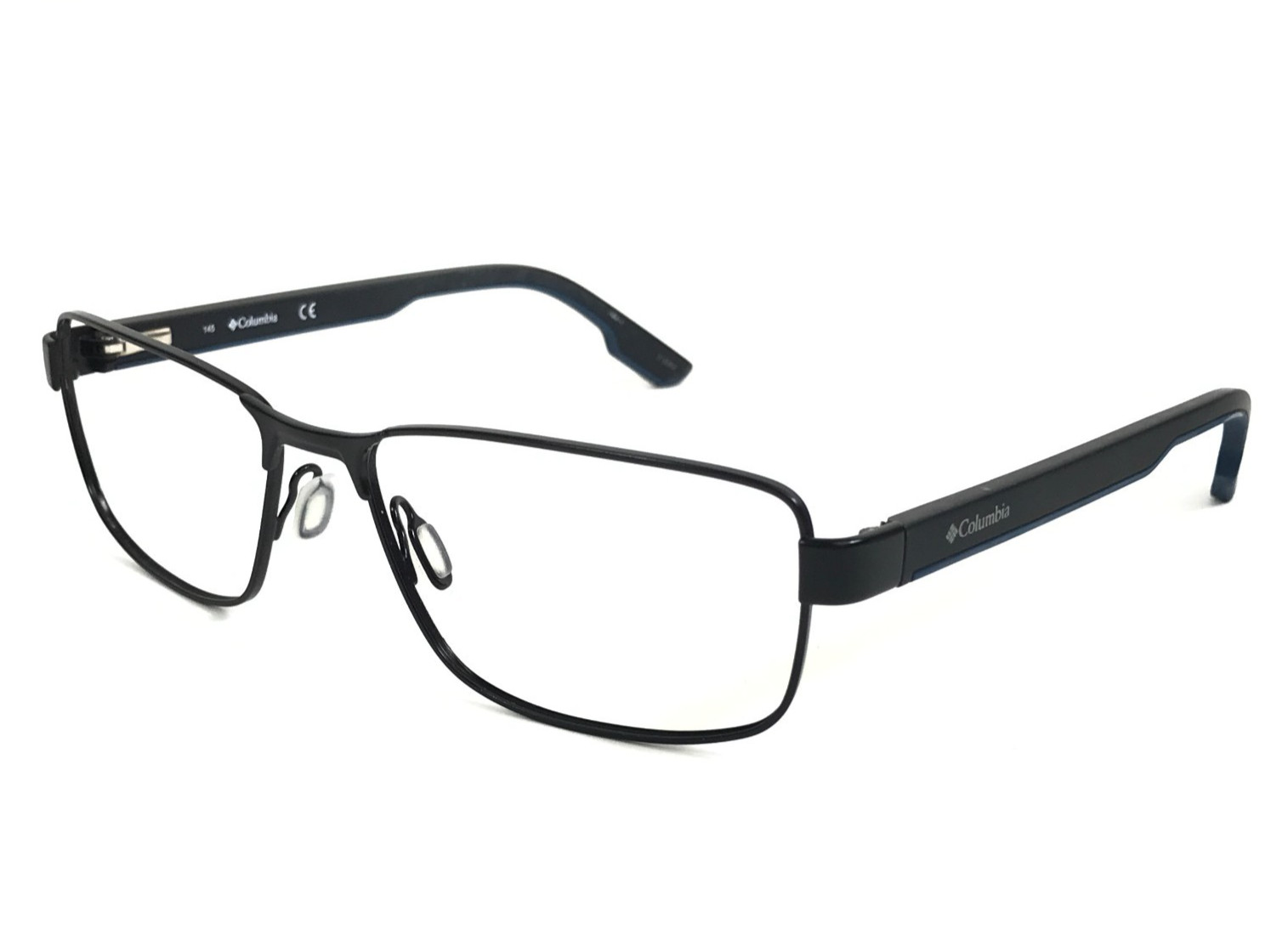 Columbia Eyeglasses Frames C3027 002 Black Blue Rectangle Wire Rim 58-17-145 10990₽