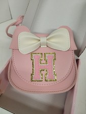 OneCocoa Toddler Purse Wallet Crossbody Bag Mini Mouse Ears Pink "H"