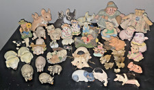 Huge Lot Of 41 Vintage Pig Figurine Decorative Collectibles Ceramic Glass Stone