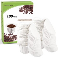 K Cup Coffee Paper Filters with Lid Disposable for Keurig Reusable