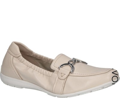 Caprice Women's Beige Leather Moccasins Casual Fashion 9-24650-42140