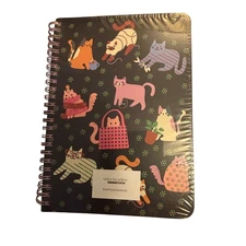 Vera Bradley Small Spiral Notebook Herding Cats 160 Sheets Interior Pocket NEW i