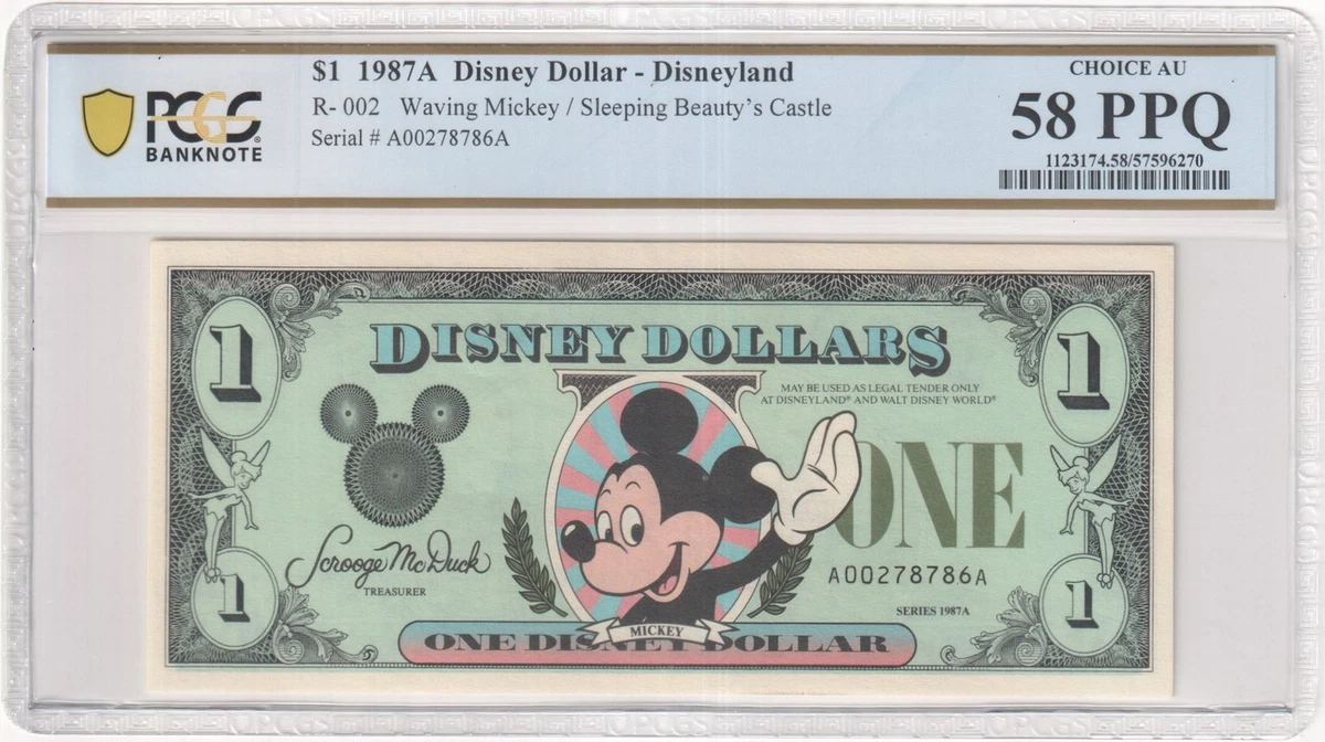☆希少初版連番　折なし美品☆DisneyDollars ディズニーダラー　87 Disney Dollars 1987 for sale | eBay