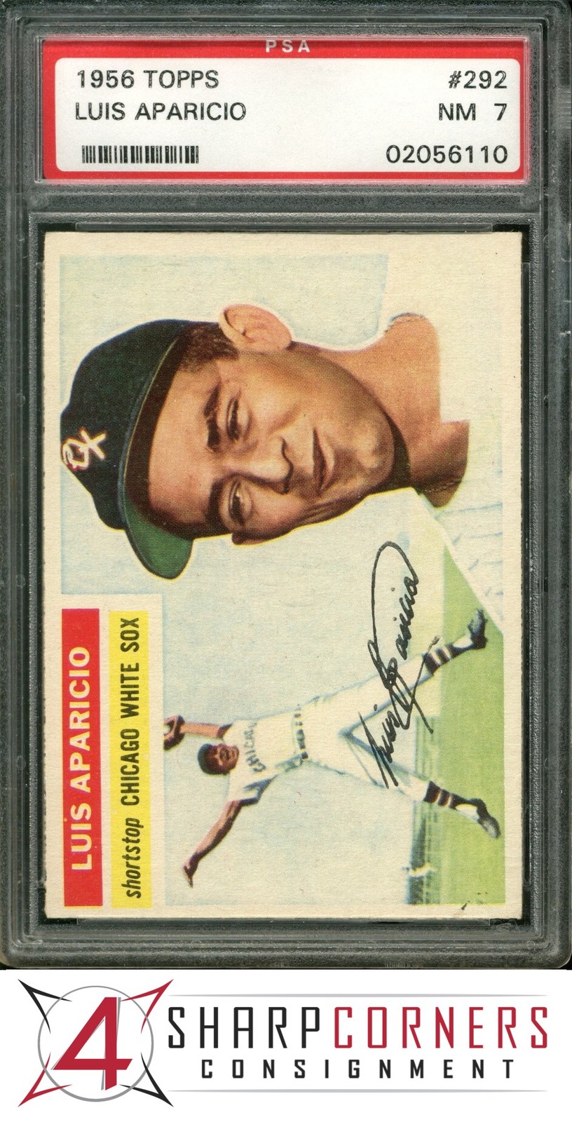 1956 TOPPS #292 LUIS APARICIO RC WHITE SOX HOF PSA 7