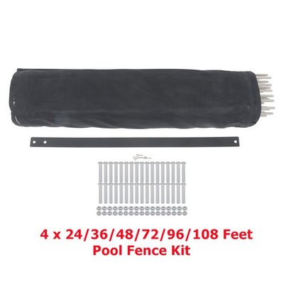 4 x 24/36/48/72/96/108 FT Pool Fences For Inground Pools Removable Pool Fencing
