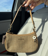 Coach Teri Shoulder Bag - straw - toast w/ ch...