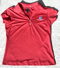 Golf Channel Women's adidas Polo Shirt - Size Small Pink Salmon Color
