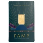 2.5 gram Gold Bar - PAMP Suisse Lady of Liberty (In Assay)