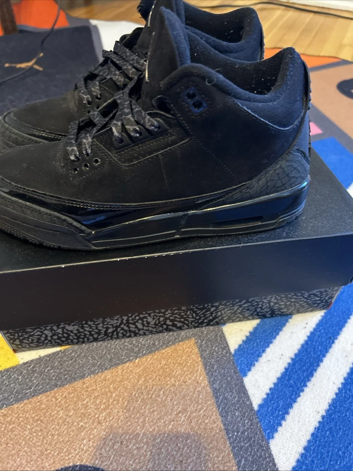 Jordan 3 Retro Gatos Negros Talla 6.5 Niños Solo Usado 3 Veces Excelente Estado Foto 3 de 4