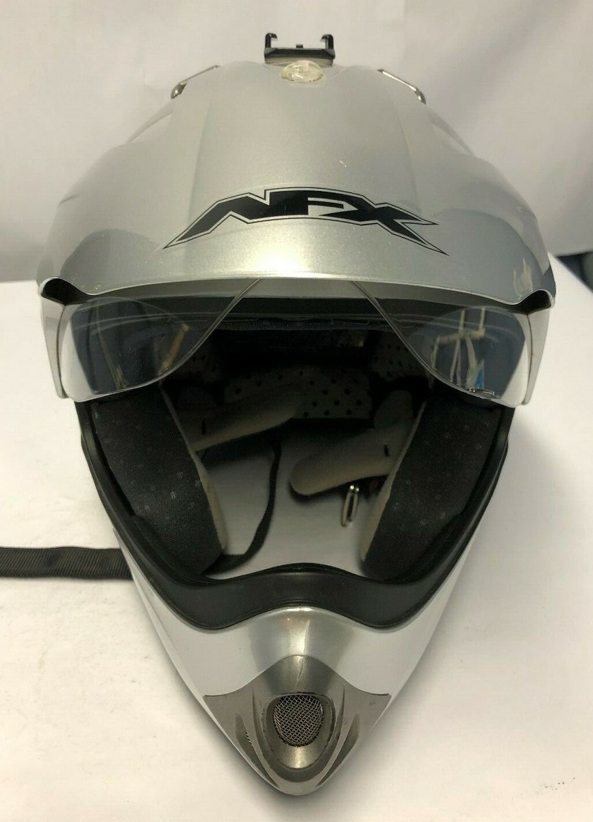 AFX FX-37DS DOT Silver Motorcycle Helmet With Visor Large 23 5/8" - 24" 60-61cm | eBay AFX FX-37DS DOT Silver Motorcycle Helmet With Visor Large 23 5/8" - 24" 60-61cm | eBay