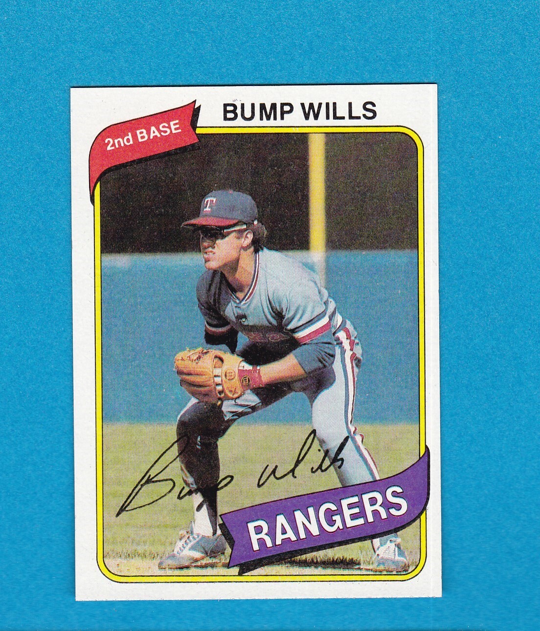 1980 TOPPS BASEBALL SET BREAK 473 BUMP WILLS RANGERS NM/MT+