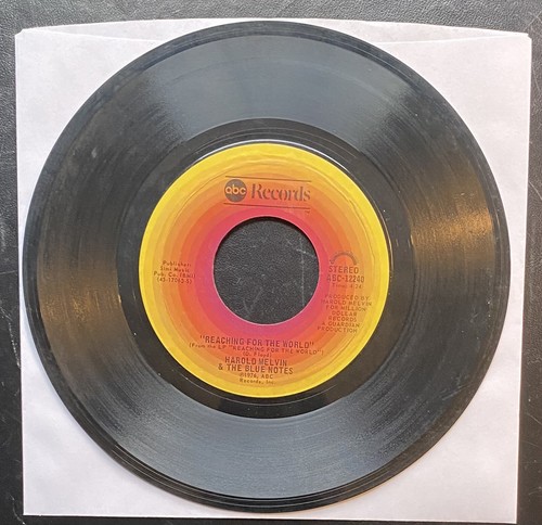 Harold Melvin Blue Notes Reaching For The World 1976 Vinyl 45 (G+) ABC12240 - Picture 2 of 3