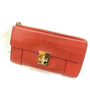 chloe red wallet