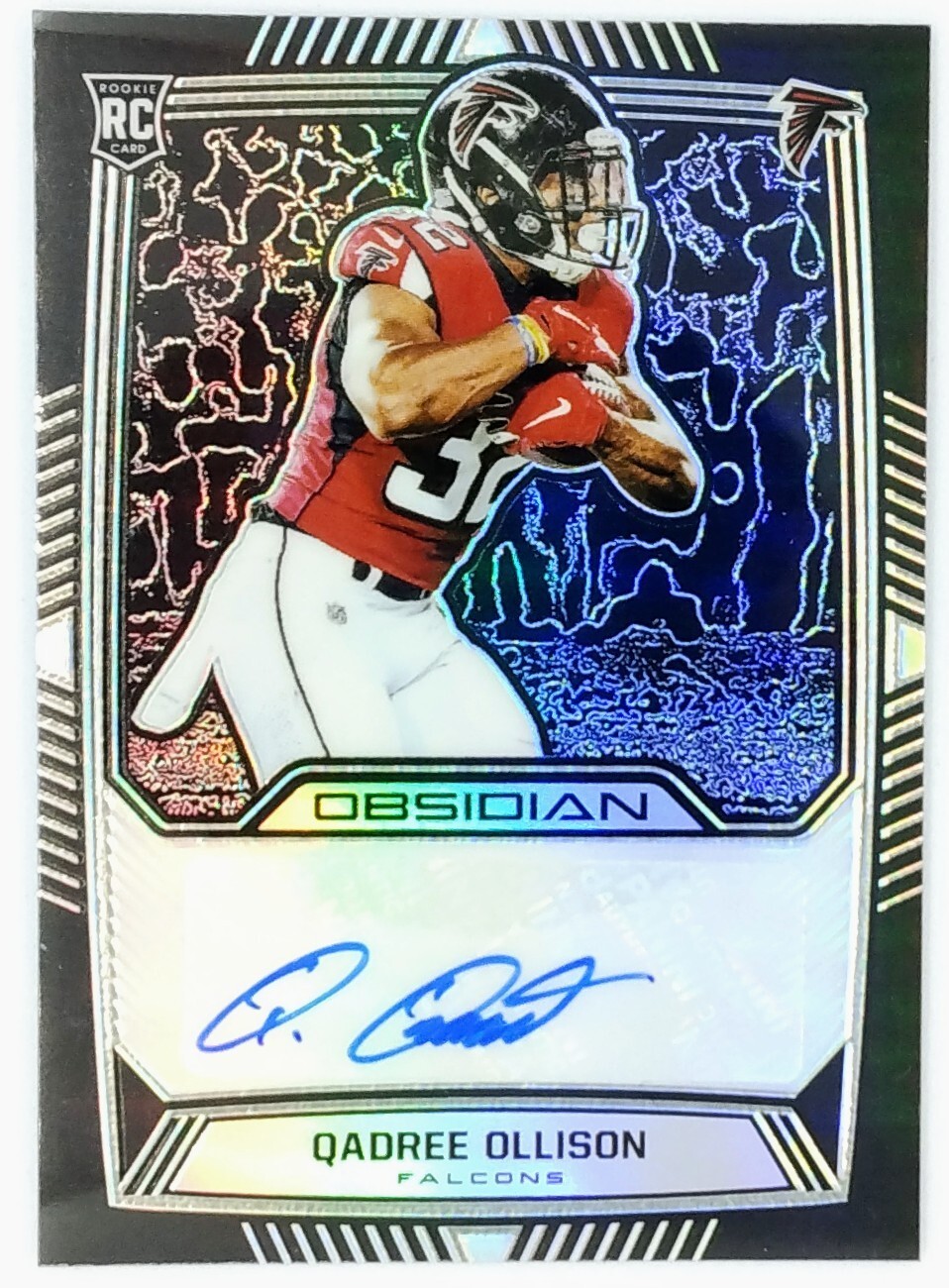 Ra Qol 2019 Panini Obsidian - Rookie Autographs #RA-QOL Qadree Ollison /150 ...
