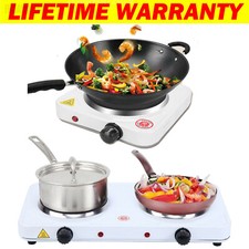 Hot Plate Electric Cooker Single Double Portable Table Top Kitchen Hob Stove