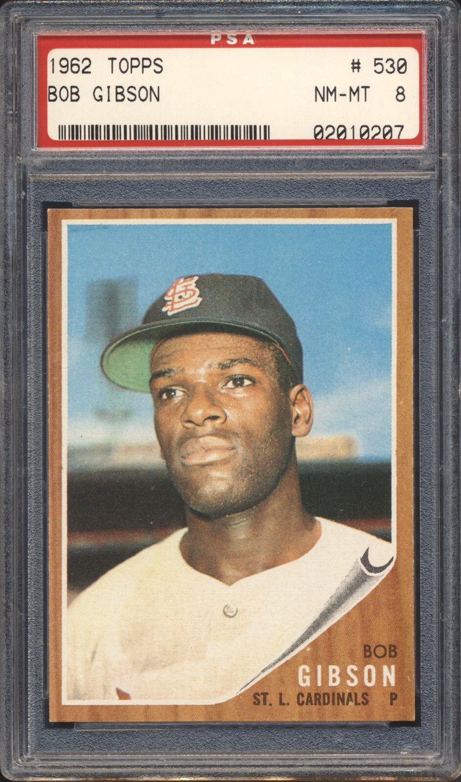 1962 Topps Baseball Bob Gibson SP #530 PSA 8 CARDINALS NM-MT HOF High Number