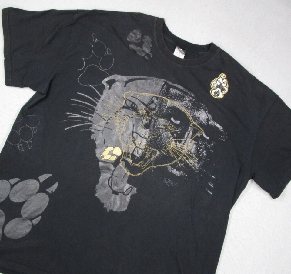 Camisa De Colección Air Jordan Para Hombres 4XL XXXXL Negra Jumpman Manga Corta Gato Pantera Foto 2 de 4