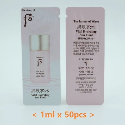 The history of Whoo Gongjinhyang Soo Vital Hydrating Sun Fluid 1ml x 50pcs