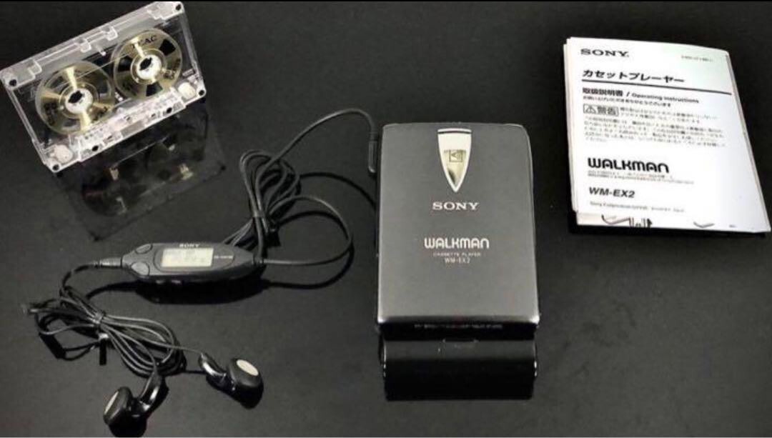 Sony WM-EX2 Black Walkman Portable Cassette Player From Japan Used