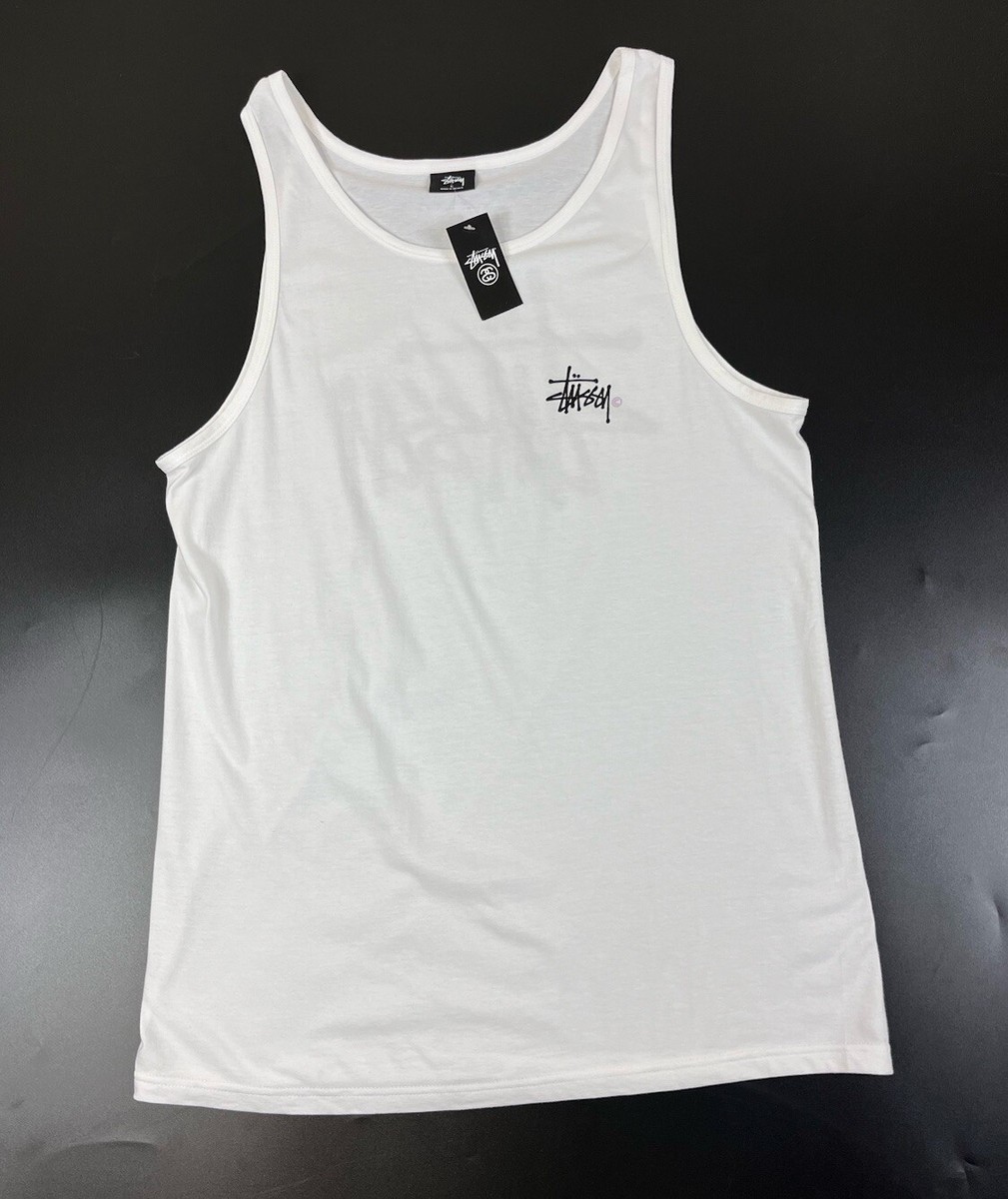 Stüssy Basic Logo Tank White | eBay