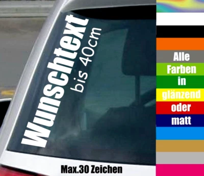 40cm Wunschtext Aufkleber Auto Boot Name Auto Schriftzug Wunschmotiv Sticker Rad - Bild 1 von 4