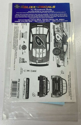 Slixx Decals Stickers 0206C-1732 #6 Kraft Mark Martin 1/24 1/25 NASCAR Revell - Picture 2 of 2