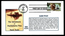 USA, SCOTT # 4545, GLEN FDC COVER - POET AND WRITER MARK TWAIN YEAR 2011