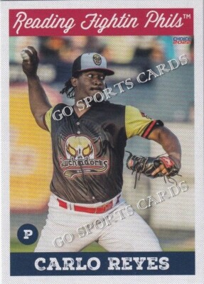 2022 Reading Fightin Phils 2nd Carlo Reyes RC Rookie Philadelphia Phillies DR