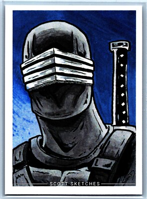 Snake Eyes GI Joe Sketch Card - Scott Sketches Fan Art Trading Card