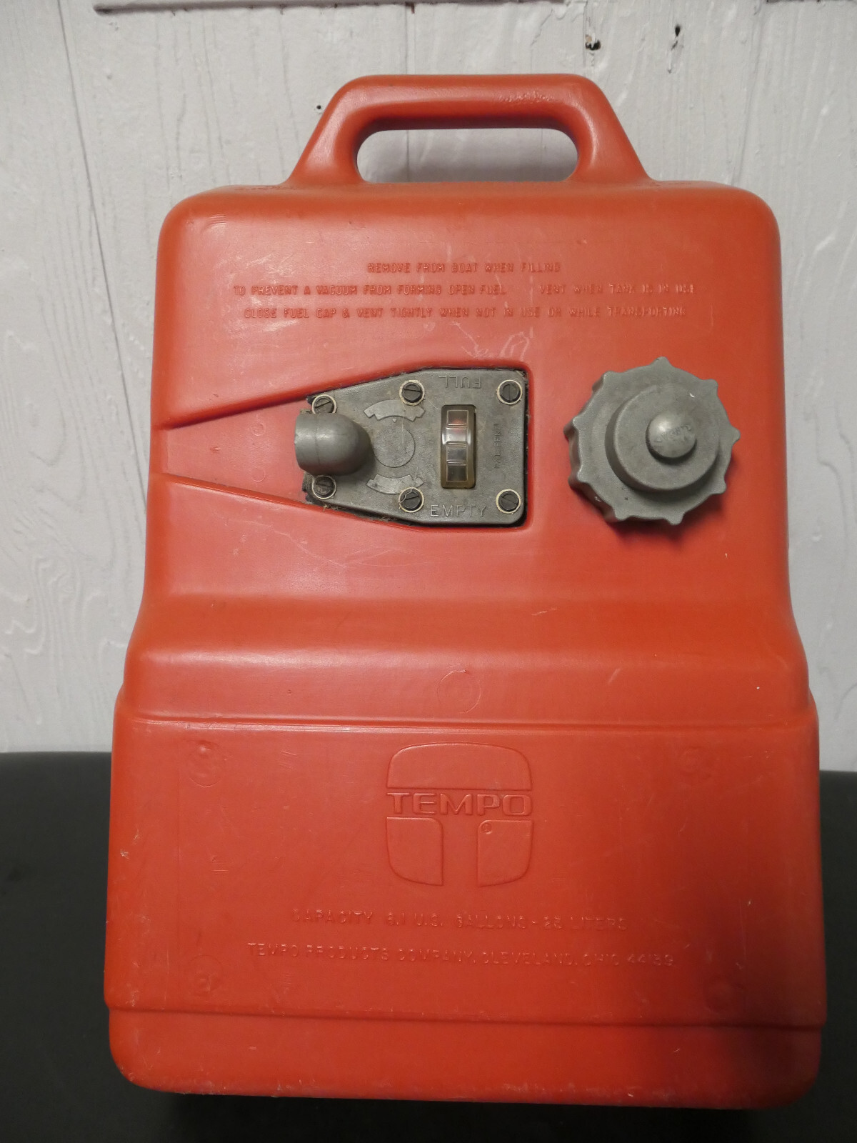 Tempo Outboard Plastic Gas Fuel Tank 6 Gallon 23 Liters eBay
