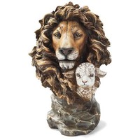 12 Lion And Lamb Bust Resin Stone Statue, New, Free Shipping on sale 12 Lion And Lamb Bust Resin Stone Statue, New, Free Shipping on sale