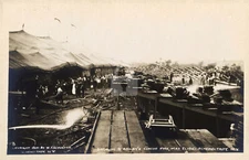 Barnum & Bailey's Circus fire Schenectady NY New York 4 1910 RPPC Postcard COPY