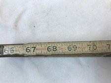 Lufkin No.966 Two Way Red End 72'' Folding Wooden Ruler Made in USA.