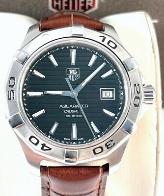 Tag Heuer Aquaracer Calibre 5 Automatic Mens Watch WAP2010 Excellent Cond.