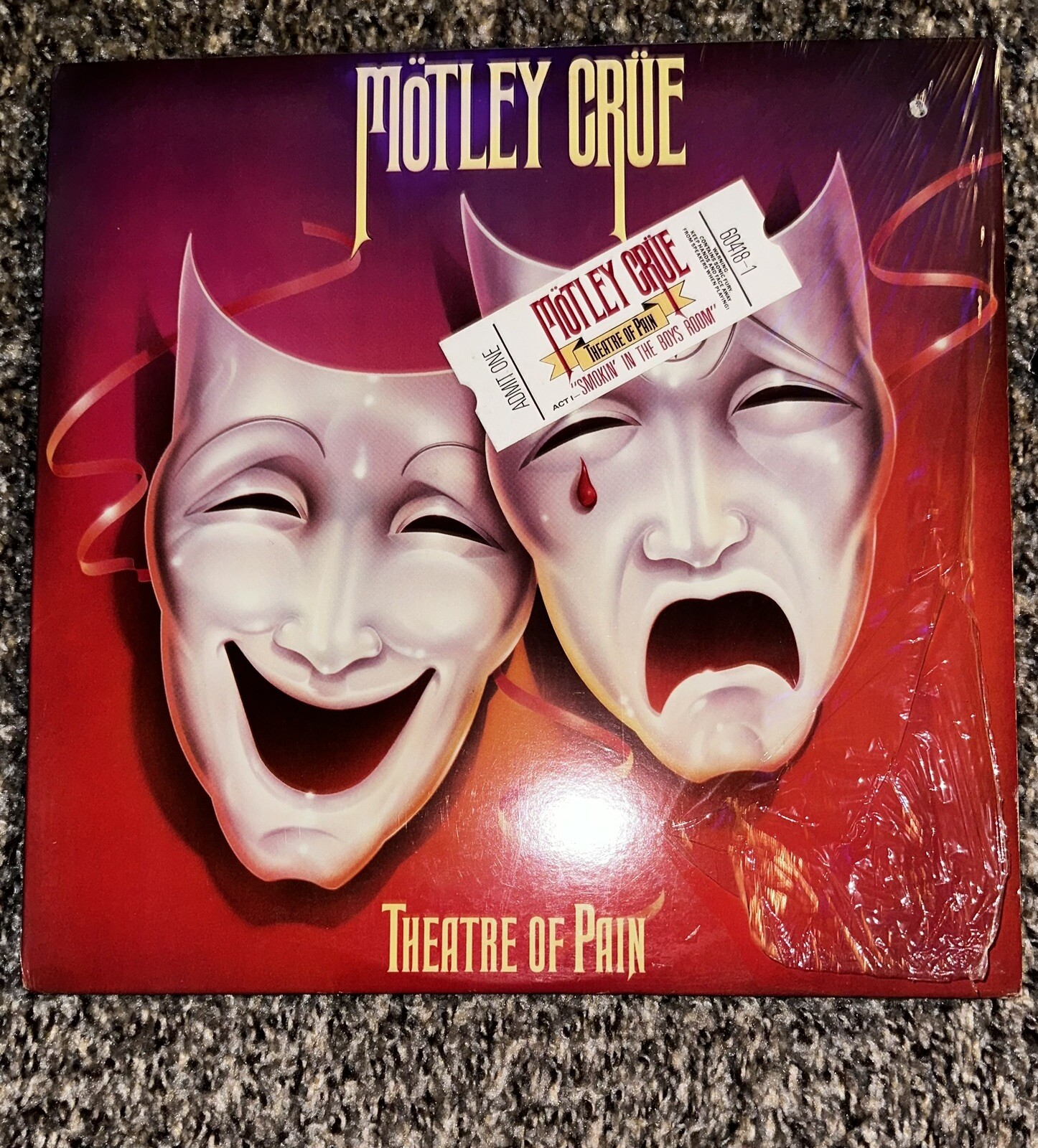 Mötley Crüe Theatre of Pain Original Press In Shrink W Hype Sticker, Vinyl NM-